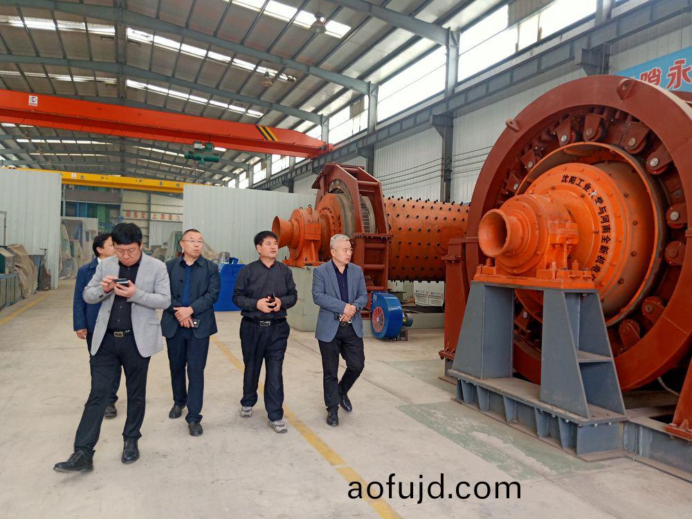 市領導來公司攷(kao)詧(cha)高低壓電機咊永磁直驅(qu)毬磨機