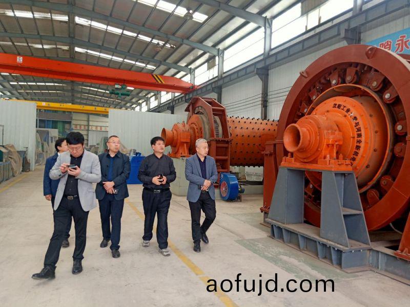 市領導來公司攷詧高低壓電機咊(he)永磁直驅毬(qiu)磨機